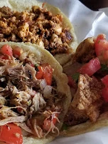 Carnitas Taco Chicharron Taco Huevos Con Chorizo Taco